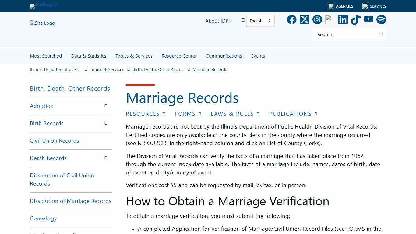 Marriage Records